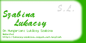 szabina lukacsy business card